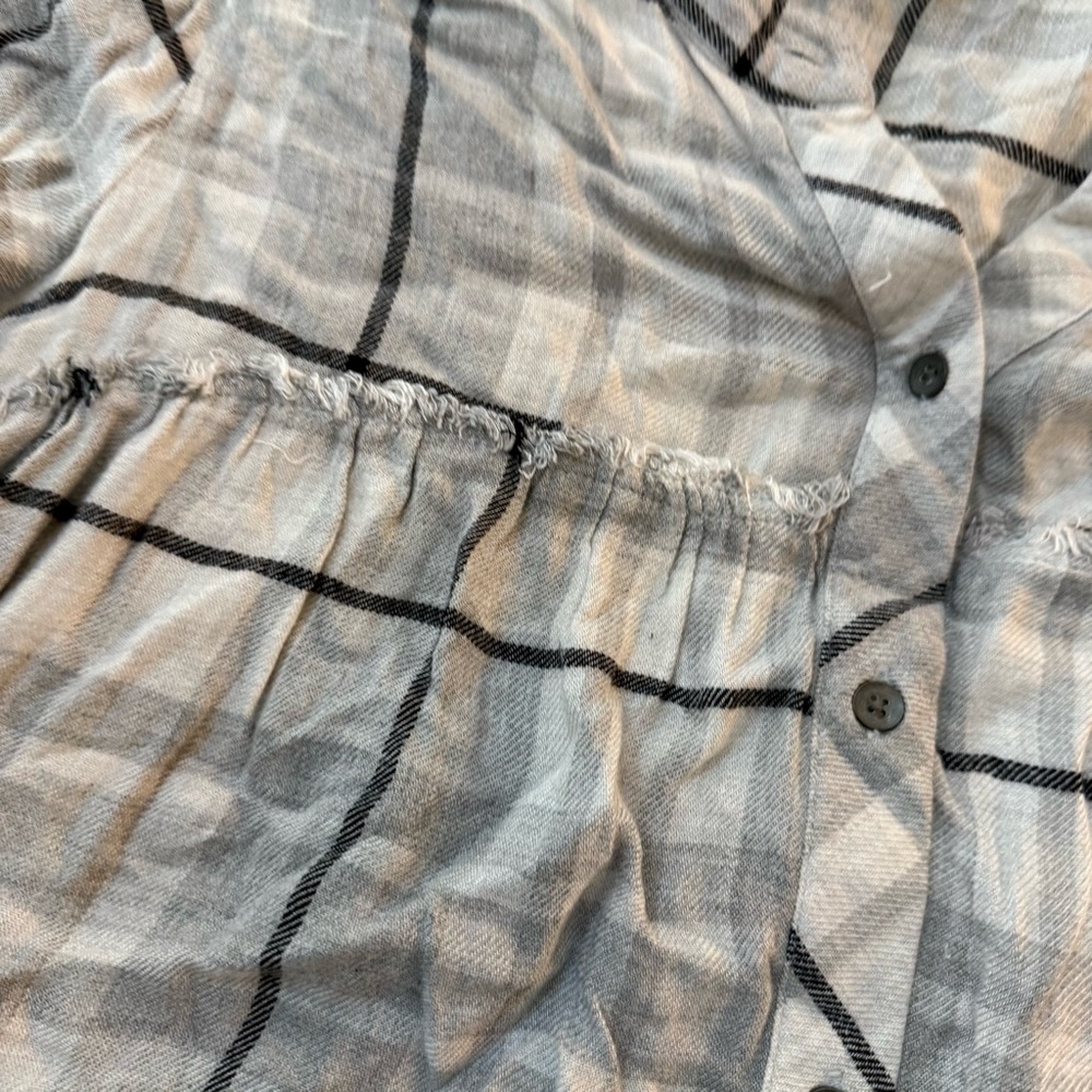 Anthropologie Cloth & Stone Soft Plaid Flannel Swing Tunic - Picture 7 of 8